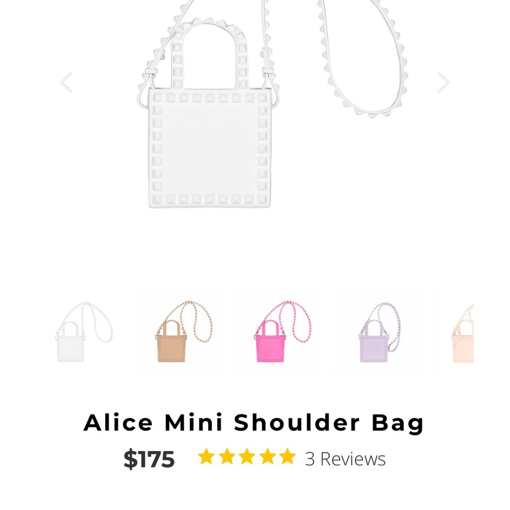 Carmen Sol Alice Mini Shoulder Bag White Italian Jelly
